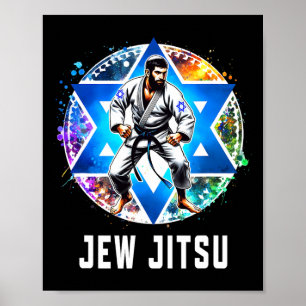 Affiche Jew Jitsu Karate Funny Hanoukka Martial Arts Chanu