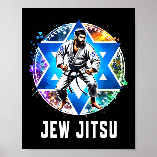Affiche Jew Jitsu Karate Funny Hanoukka Martial Arts Chanu (Devant)