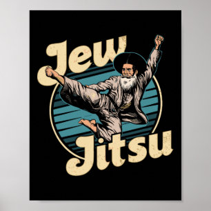 Affiche Jew Karate Jitsu Hanoukka Jiu Jitsu Martial Arts D