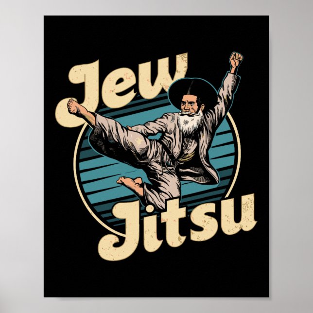 Affiche Jew Karate Jitsu Hanoukka Jiu Jitsu Martial Arts D (Devant)