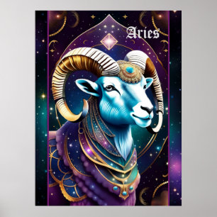 Affiche Jewel Galaxy Zodiac Aries