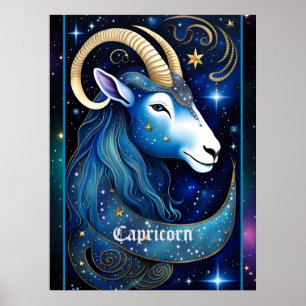 Affiche Jewel Galaxy Zodiac Capricorne