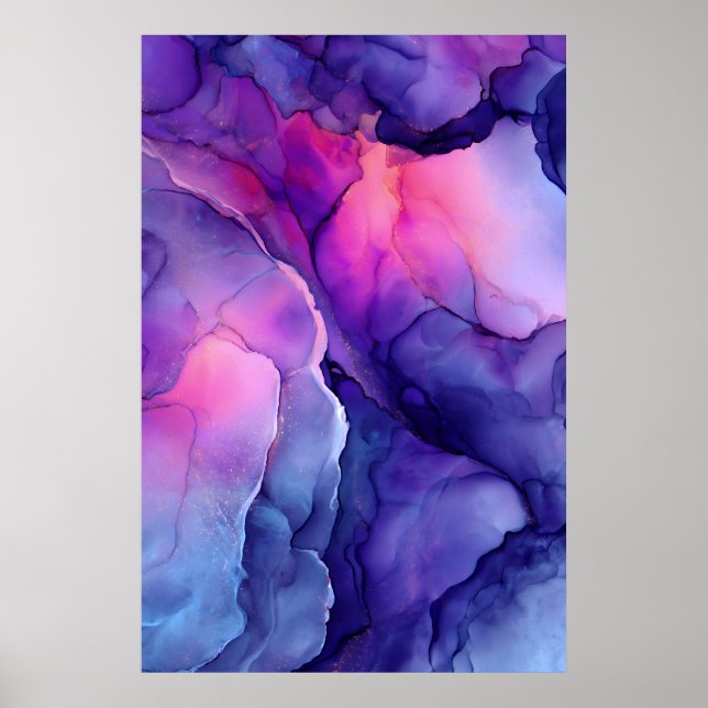 Affiche Jewel Tone Fluid Resin Nebula Glow (Devant)