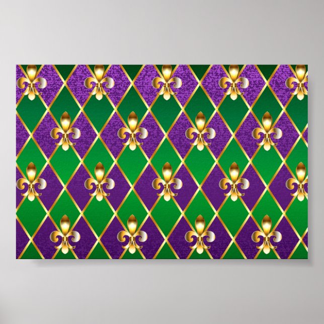 Affiche Jewelry Background Mardi Gras (Devant)