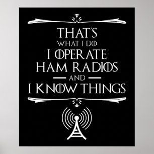 Affiche J'Exploite Des Radios De Jambon Et Je Connais Les