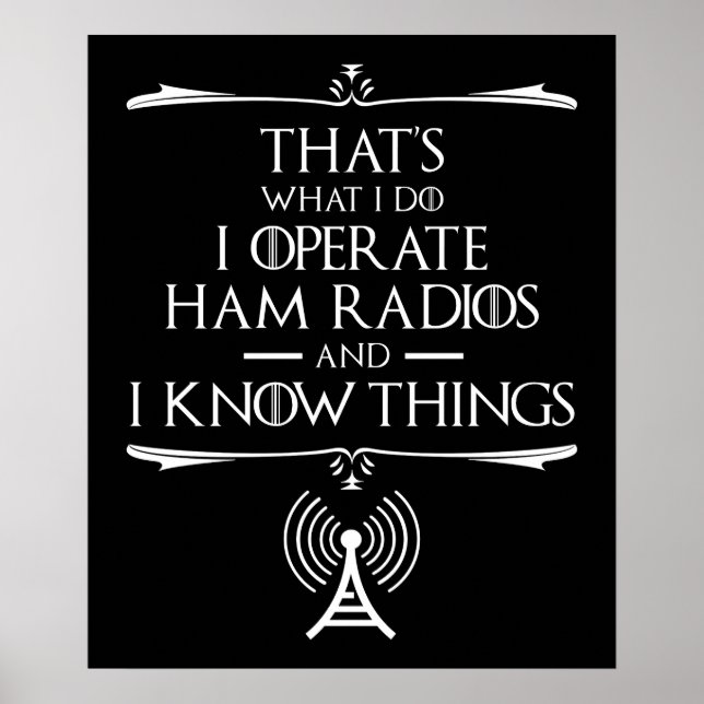 Affiche J'Exploite Des Radios De Jambon Et Je Connais Les  (Devant)