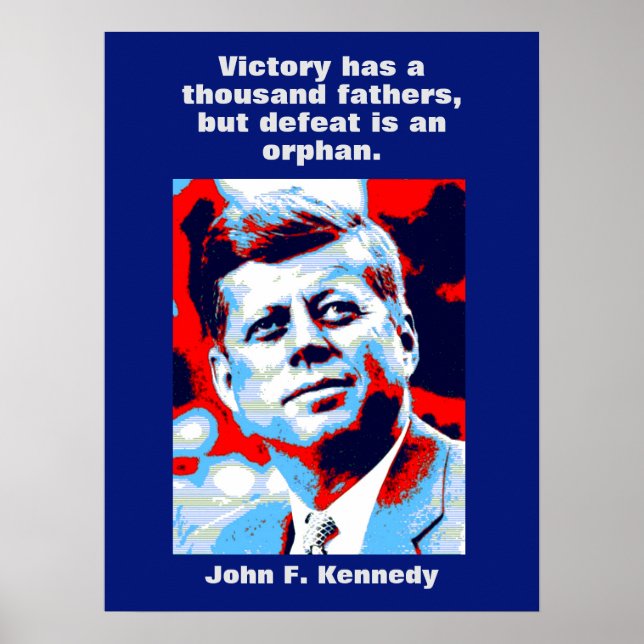 Affiche JFK John F. Kennedy Citation Inspiration Motivatio (Devant)