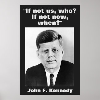 Affiche JFK John F. Kennedy Citation Inspiration Motivatio