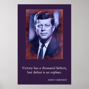 Affiche JFK John F. Kennedy Cite Victory