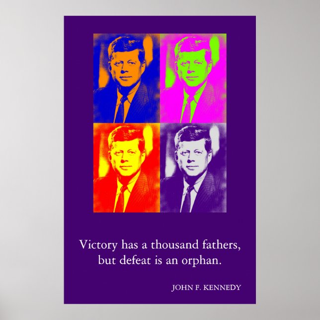 Affiche JFK John F. Kennedy Cite Victory (Devant)