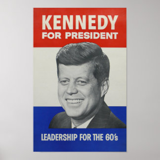 Affiche JFK - John Kennedy pour le président 🇺 🇸