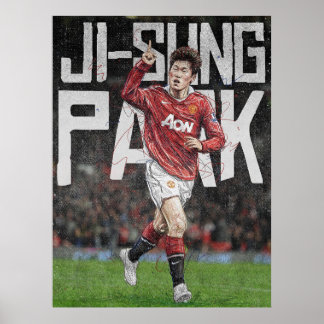 Affiche Ji-Sung Park Manchester United Art Football