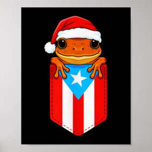 Affiche Jibaro Coqui Frog Porto Rico Drapeau Boricua Cket 
