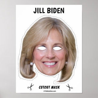 Affiche JILL BIDEN Masque Halloween