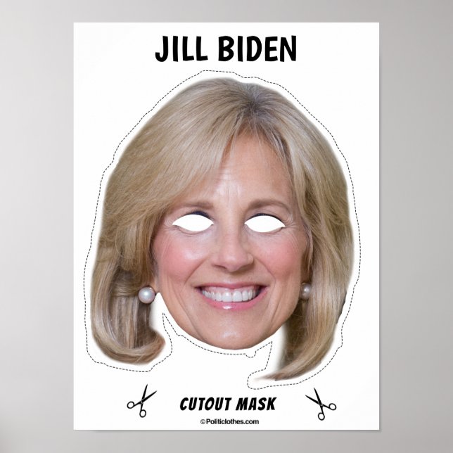 Affiche JILL BIDEN Masque Halloween (Devant)