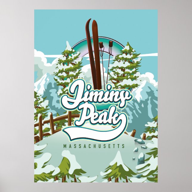 Affiche Jiminy Peak massachusetts ski (Devant)