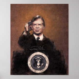Affiche Jimmy Carter | La peinture du président américain