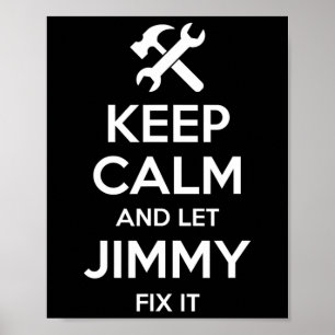 Affiche Jimmy Fix Citation Drôle Anniversaire Nom personna
