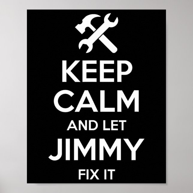 Affiche Jimmy Fix Citation Drôle Anniversaire Nom personna (Devant)