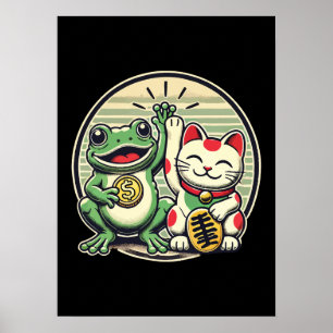Affiche Jin Chan et Maneki Neko - La chance et la prospéri