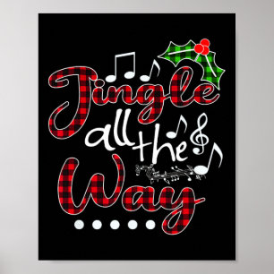 Affiche Jingle All The Way carreau rouge de buffle de Noël