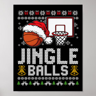 Affiche Jingle Balls Ugly Christmas Pyjama Cool Sport X-Ma