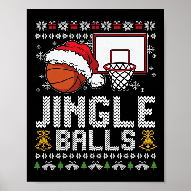 Affiche Jingle Balls Ugly Christmas Pyjama Cool Sport X-Ma (Devant)