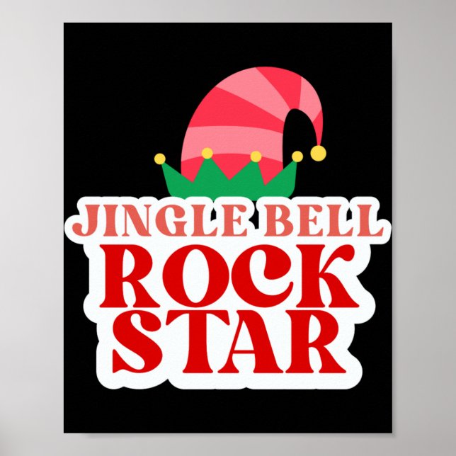 Affiche Jingle Bell Rock Star Black Christmas Toddler T Sh (Devant)
