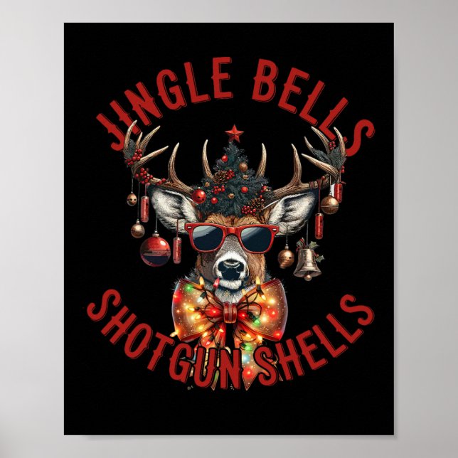 Affiche Jingle Bells Shotgun Shells Funny Hunter Hunter (Devant)