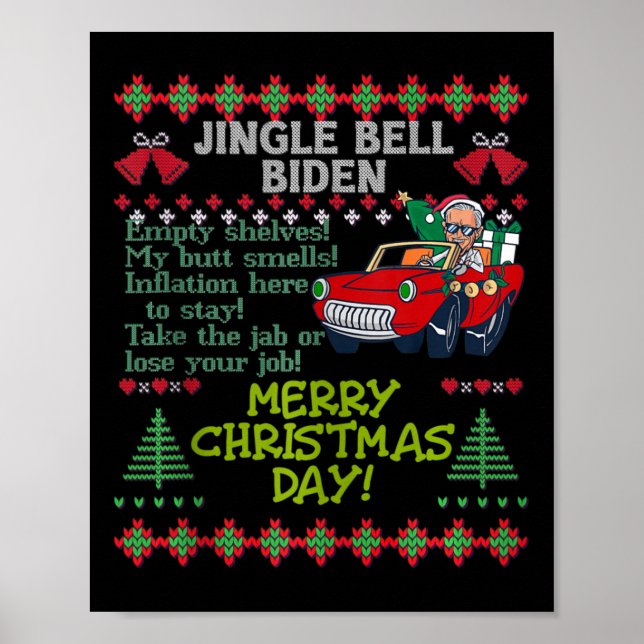 Affiche Jingle Joe Biden Xmas Carol Trump Noël laid S (Devant)