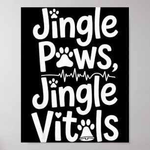 Affiche Jingle Paws Jingle Vitals Dr vétérinaire drôle Noë