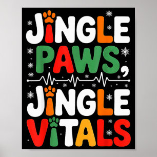 Affiche Jingle Paws Jingle Vitals Drôle Infirmière Vétérin