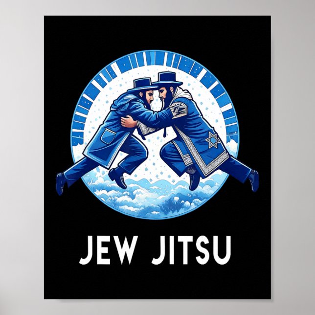 Affiche Jitsu Karate Funny Hanukkah (Devant)