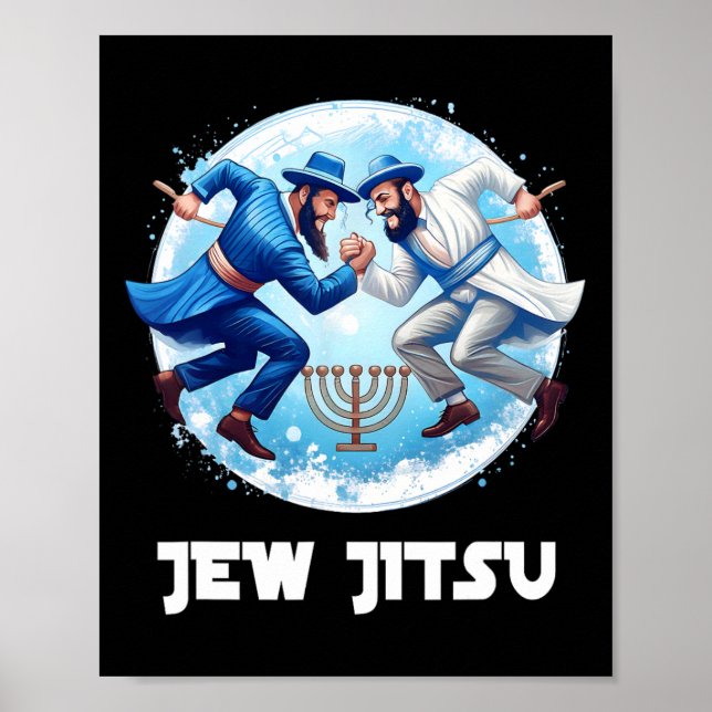 Affiche Jitsu Karate Funny Hanukkah (Devant)