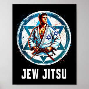 Affiche Jitsu Karate Funny Hanukkah