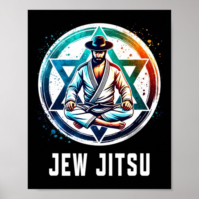 Affiche Jitsu Karate Funny Hanukkah (Devant)