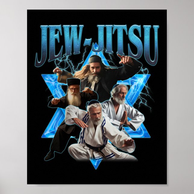 Affiche Jitsu Karate Funny Hanukkah (Devant)