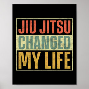 Affiche Jiu Jitsu Bjj Jiu Jitsu A Changé Ma Vie Rétro