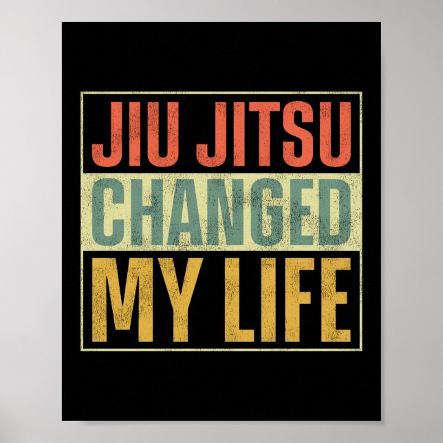 Affiche Jiu Jitsu Bjj Jiu Jitsu A Changé Ma Vie Rétro (Devant)