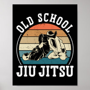 Affiche Jiu Jitsu Bjj Old School Jiu Jitsu Retro Vintage