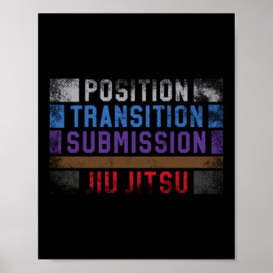 Affiche Jiu Jitsu Bjj Présentation de la transition de pos