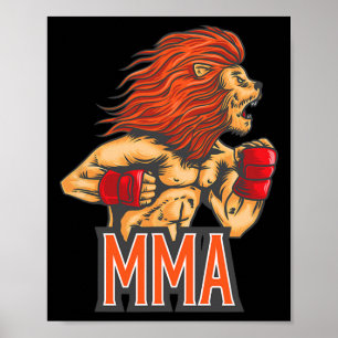 Affiche Jiu-jitsu, Boxe, Kickboxing, Et Mma S