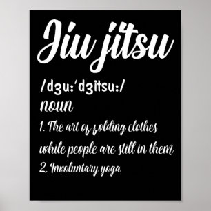 Affiche Jiu Jitsu Brésil Définition Art Martial Combat