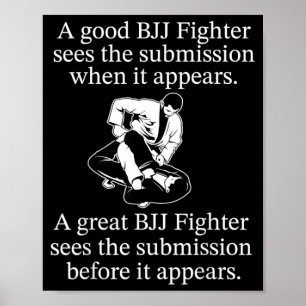 Affiche Jiu-Jitsu Brésilien BJJ Grappling Combat au Sol