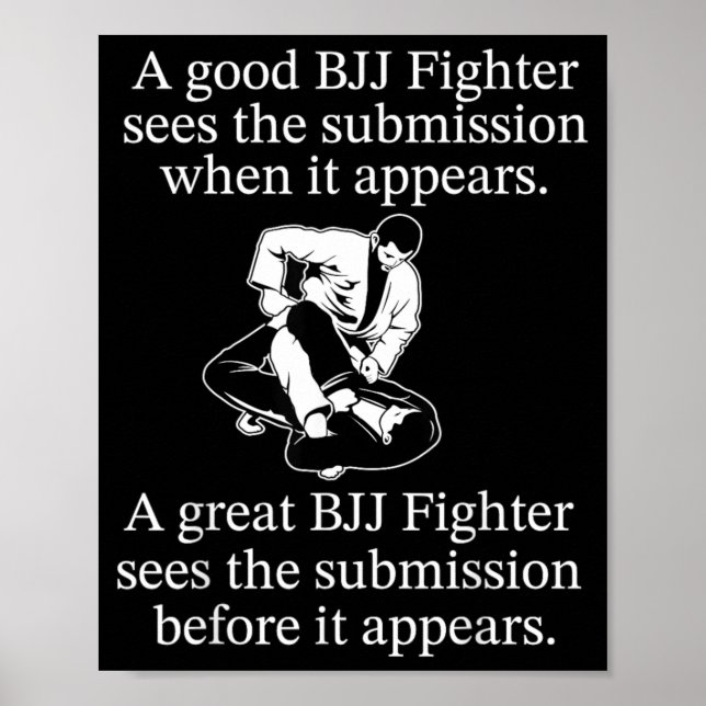 Affiche Jiu-Jitsu Brésilien BJJ Grappling Combat au Sol (Devant)