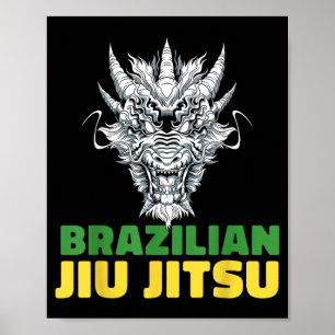 Affiche Jiu Jitsu Brésilien Grappling - MMA BJJ Dragon