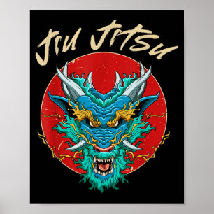 Affiche Jiu Jitsu Brésilien MMA BJJ Dragon