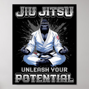 Affiche Jiu Jitsu Brésilien MMA et grand grappling BJJ