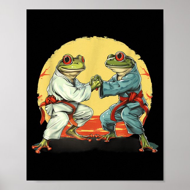 Affiche Jiu-Jitsu Kickboxing Judo Toad MMA Arts Martiaux (Devant)