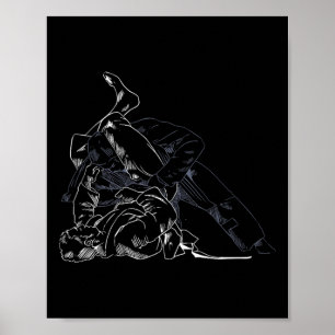 Affiche Jiu-jitsu Lutter Karate Sport Lutter Jitsu
